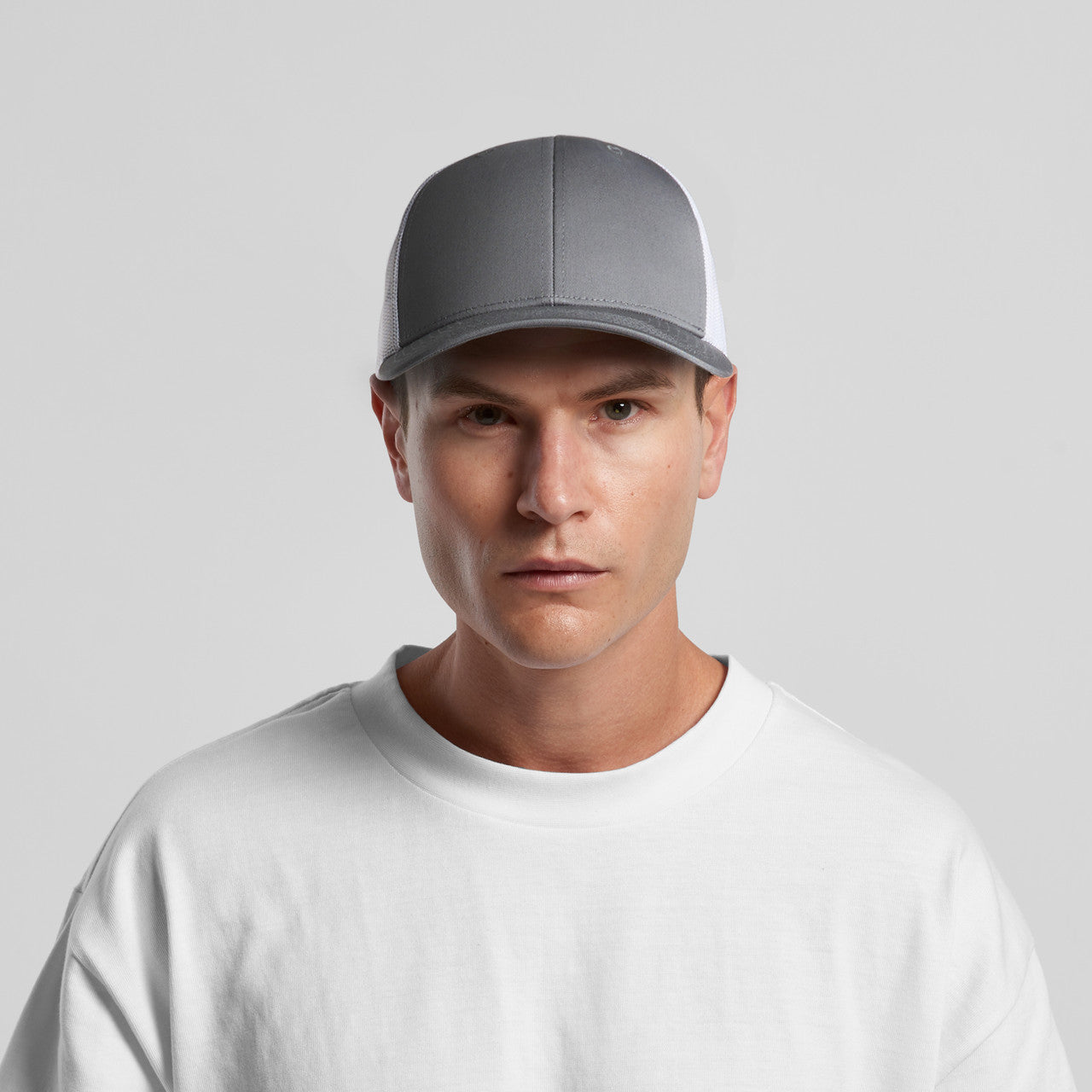 Right View of  Mesh Contrast Trucker Cap | 1191  grouped