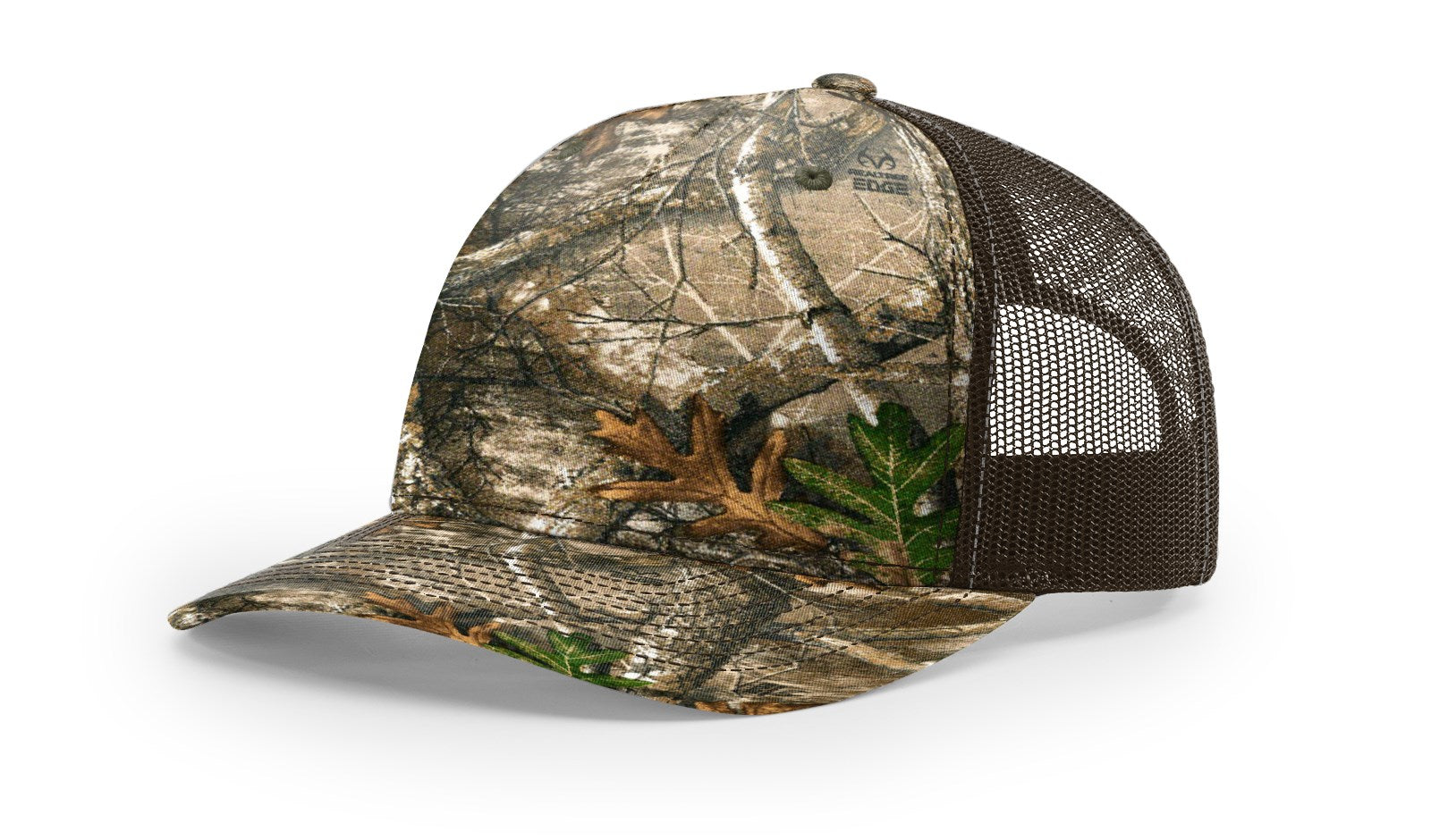 Realtree Edge/Brown Printed Five Panel Trucker