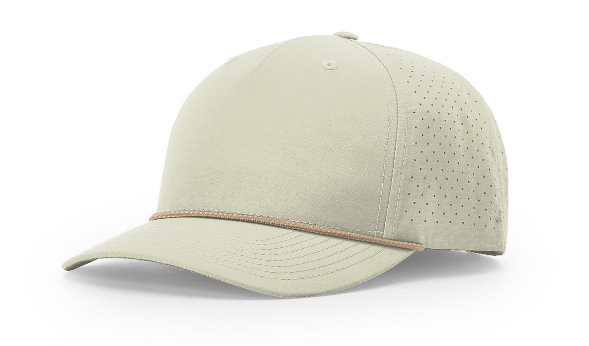Oat Milk/Elmwood-White Laser Perf Performance Rope Cap