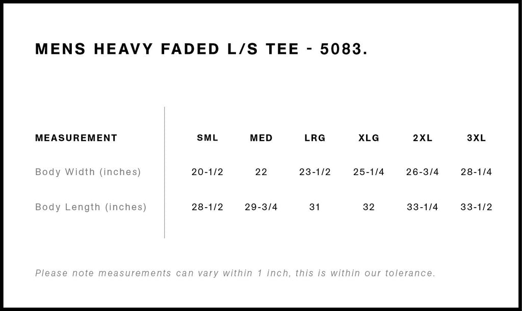 Heavy Faded L/S Tee | 5083  grouped
