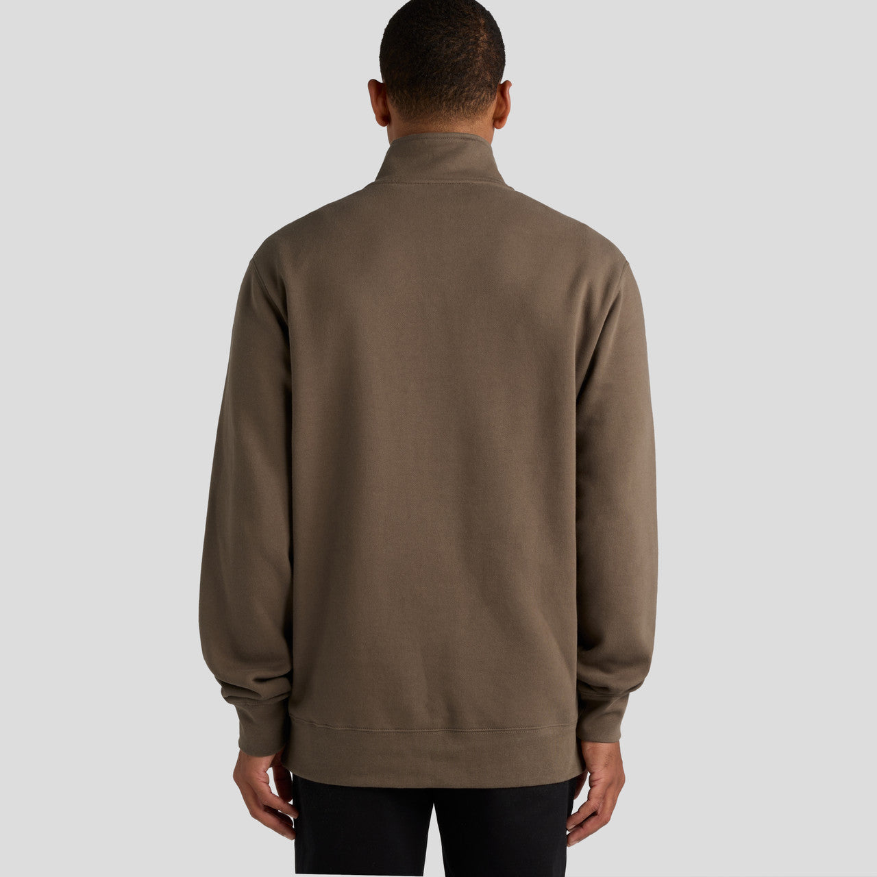 Rear View of  Stencil Half Zip Crew | 5125  grouped