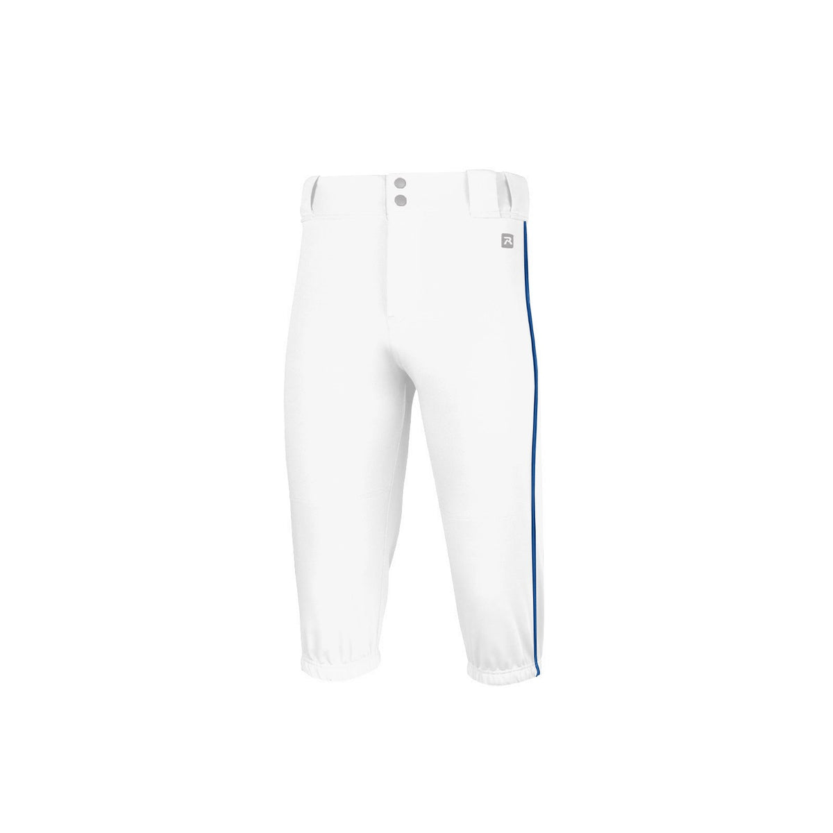 White/Royal Stock PTS Baseball Piped Knicker Pant