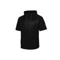 Black Charge Short Sleeve Hoodie