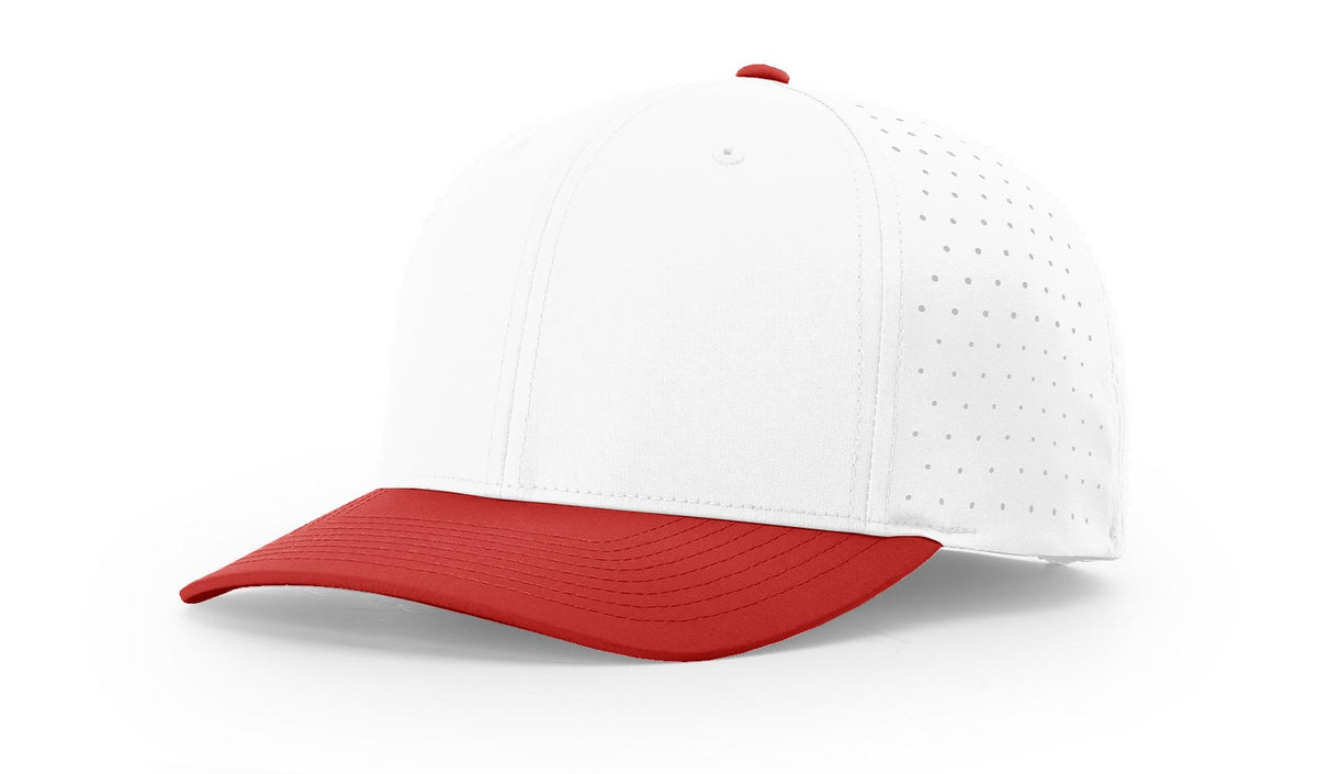 White/Red Laser Perf R-Flex Snapback