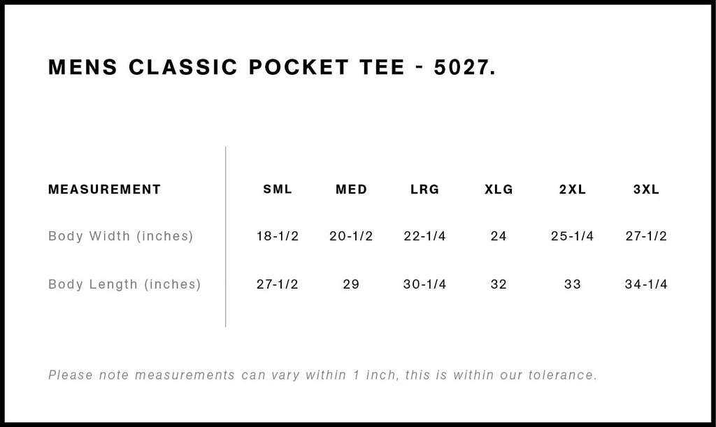 Classic Pocket Tee | 5027  grouped
