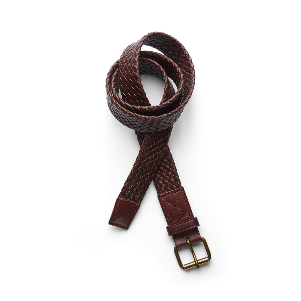 BROWN Braided Leather Belt | 1405
