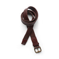 BROWN Braided Leather Belt | 1405