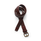 BROWN Braided Leather Belt | 1405