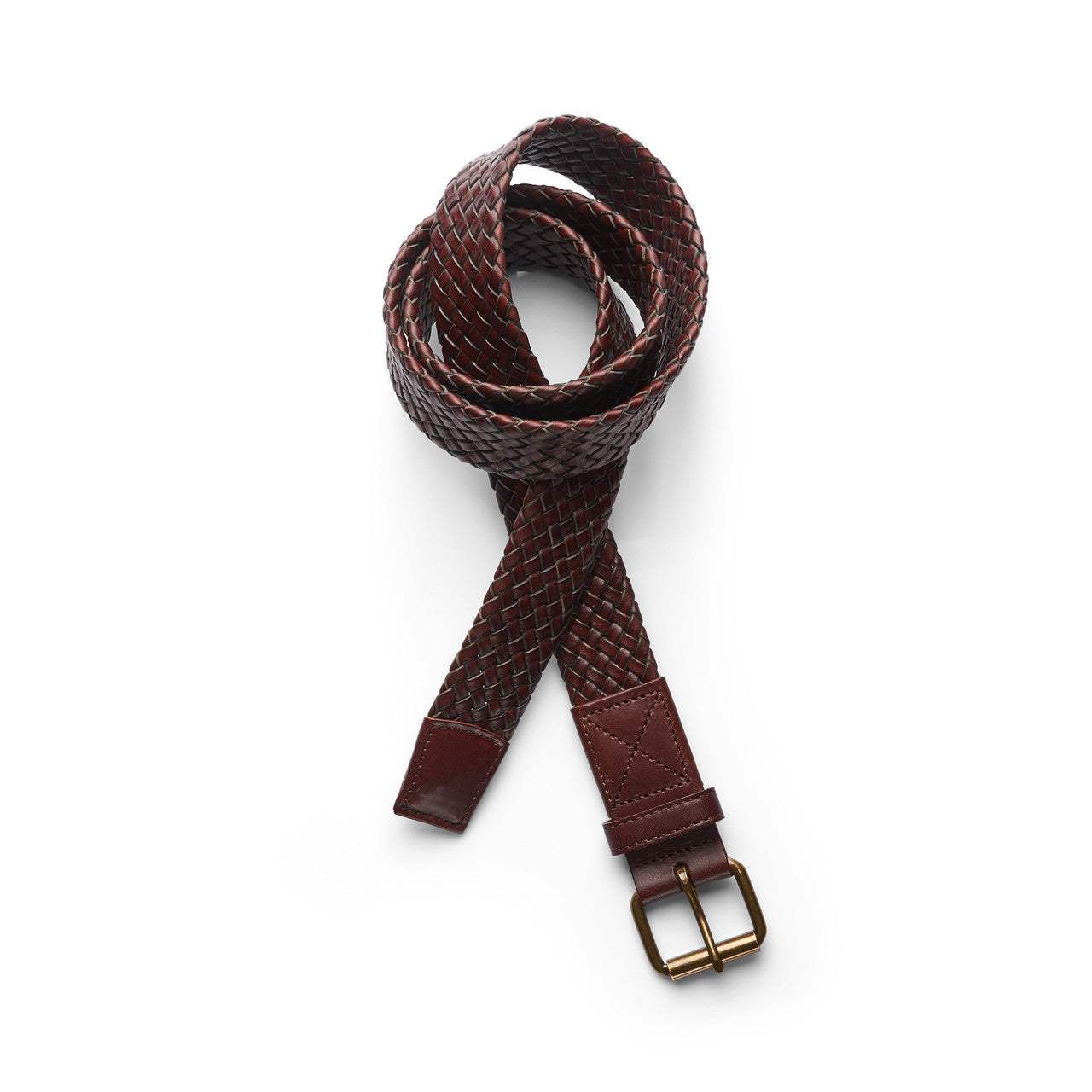 BROWN Braided Leather Belt | 1405