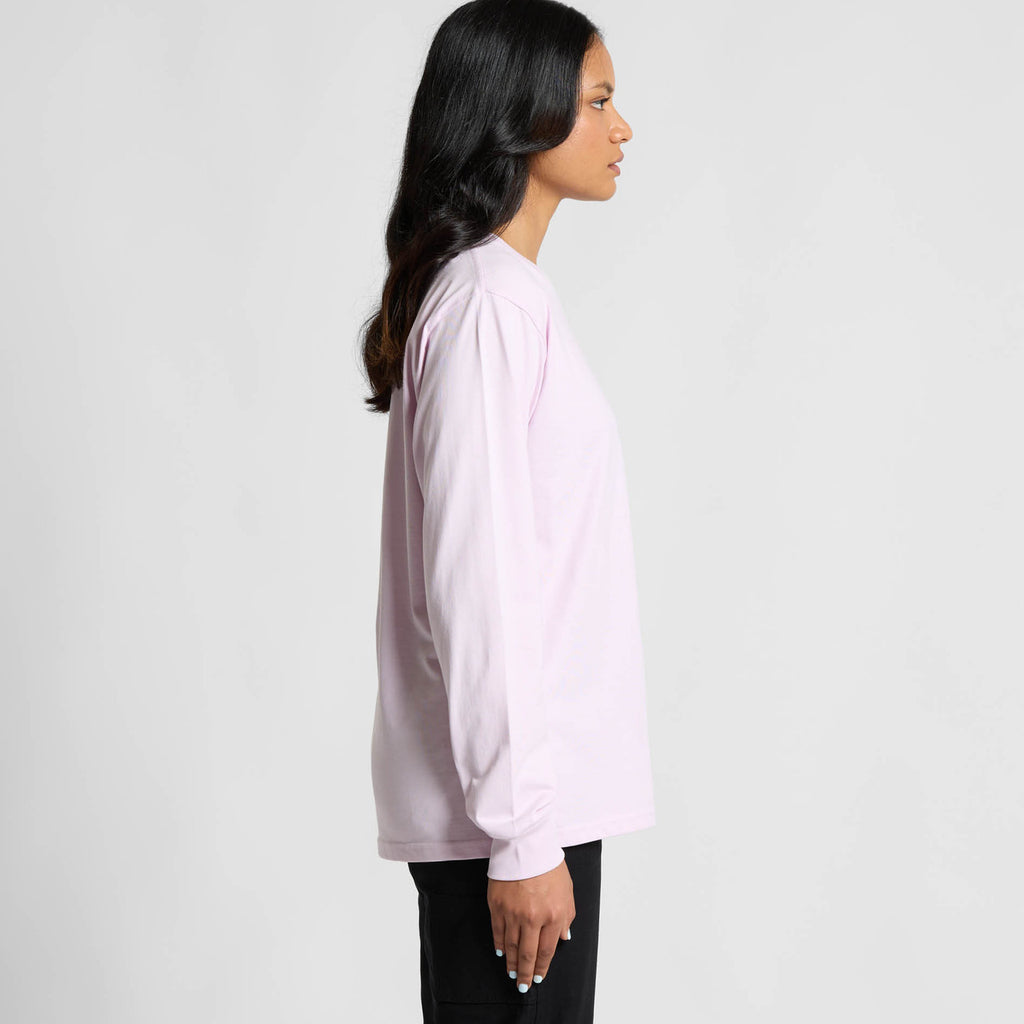 Left View of  Wo's Classic L/S Tee | 4073  grouped
