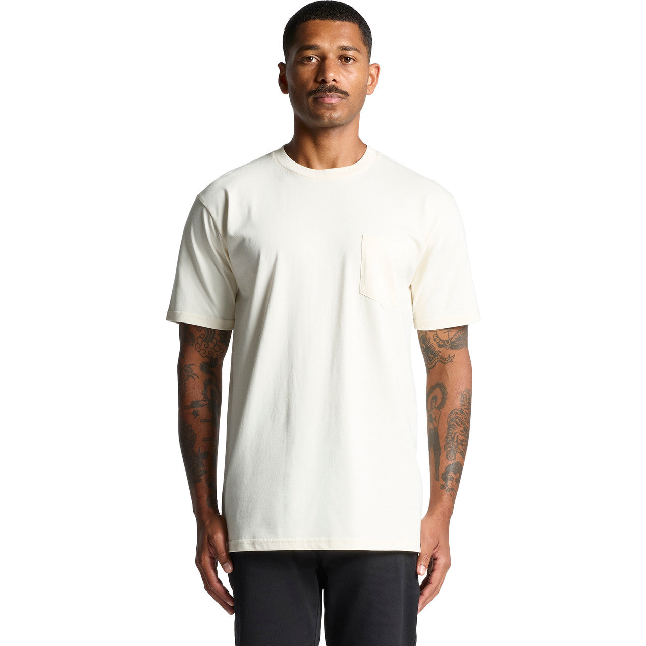 Front View of  Classic Pocket Tee | 5027  grouped