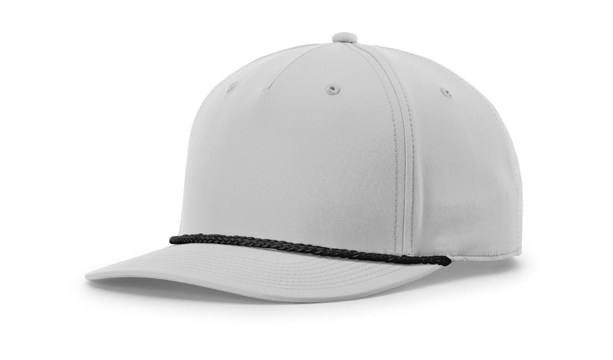 Light Grey-Black 5 Panel Classic Rope Cap