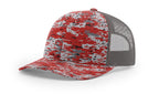 Red Digital Camo/Charcoal Printed Trucker