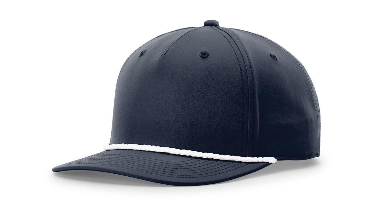 Navy-White 5 Panel Classic Rope Cap