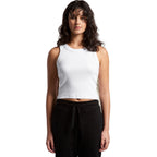 Front View of  Wo's Organic Rib Crop Tank | 4064G  grouped