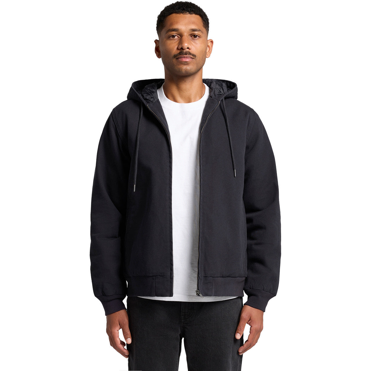 Front View of  Canvas Bomber Hood Jacket | 5532  grouped