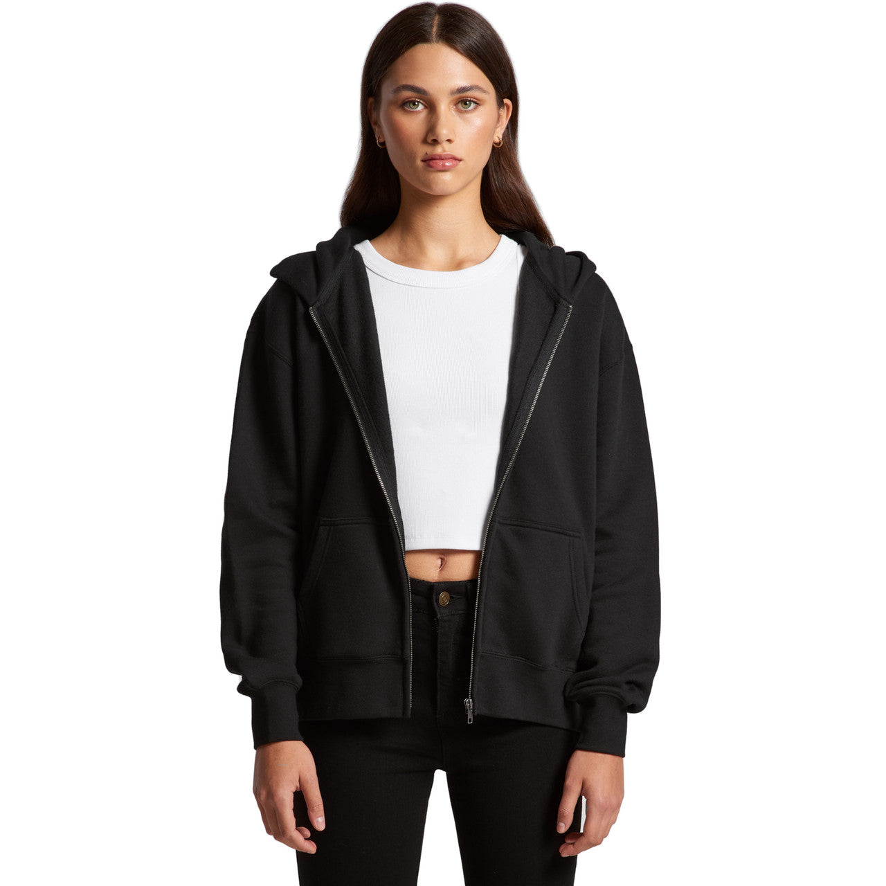 Front View of  Wo's Relax Zip Hood | 4162  grouped