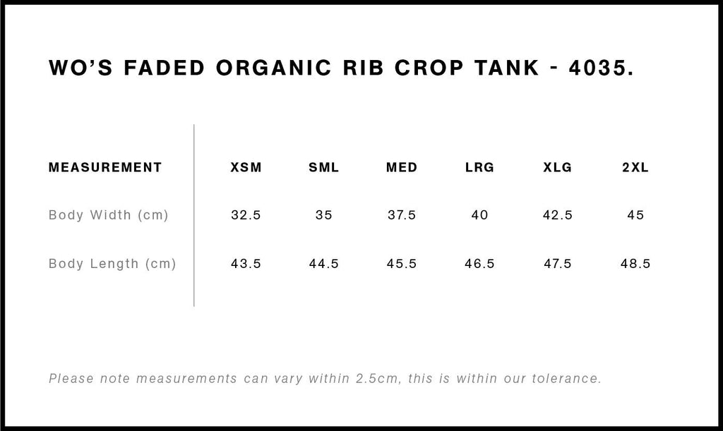 Wo's Faded Organic Rib Crop Tank | 4035  grouped