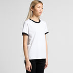 Right View of  Wo's Maple Ringer Tee | 4053  grouped