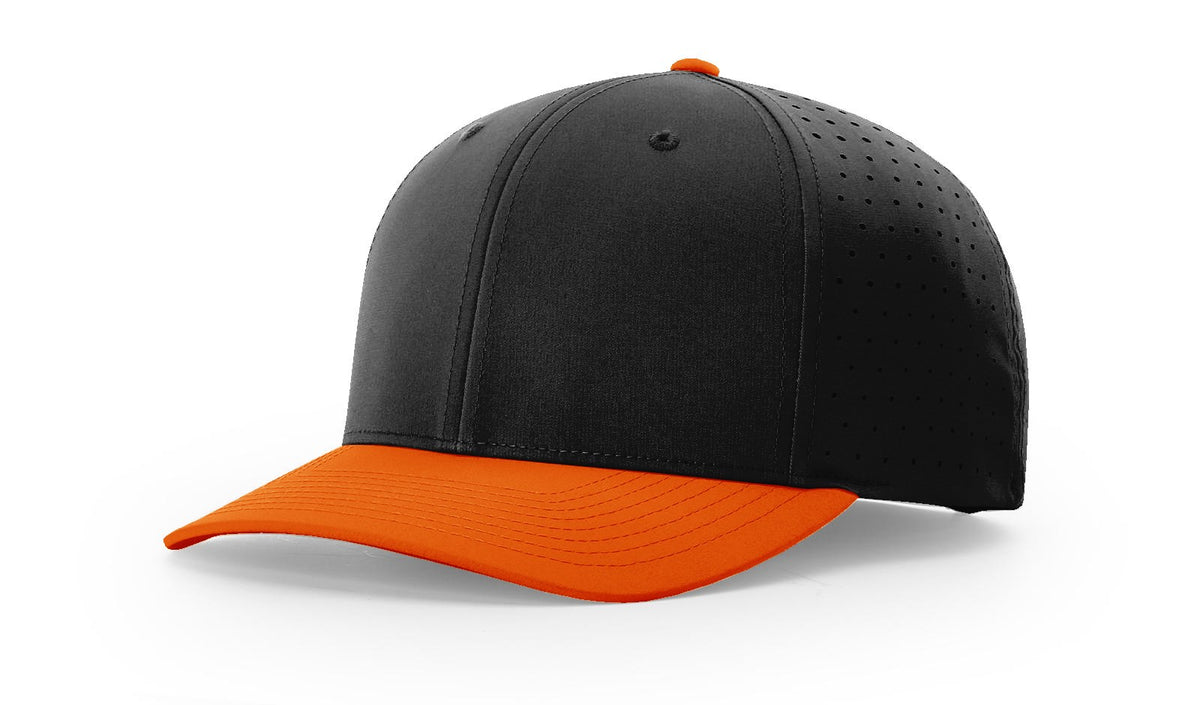 Black/Orange Laser Perf R-Flex Snapback