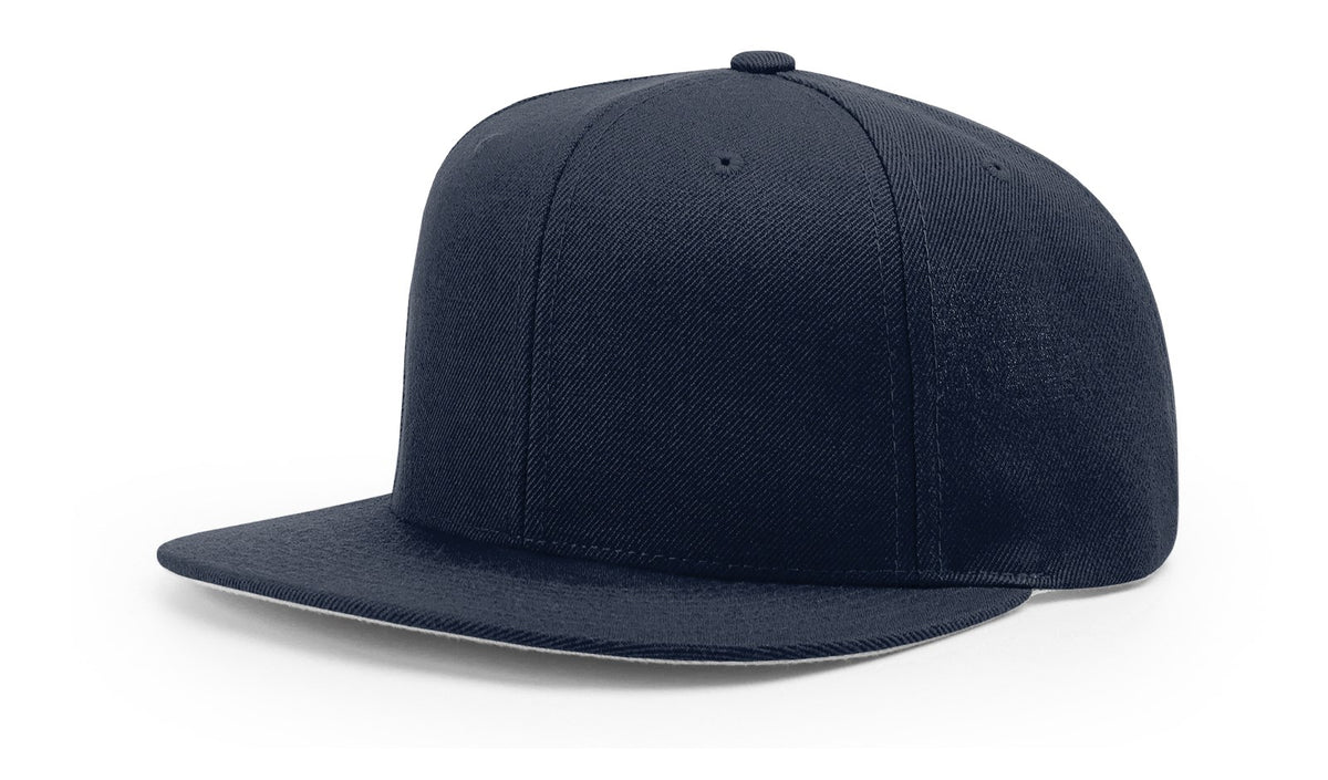 Navy Acrylic-Wool Blend Flatbill Snapback