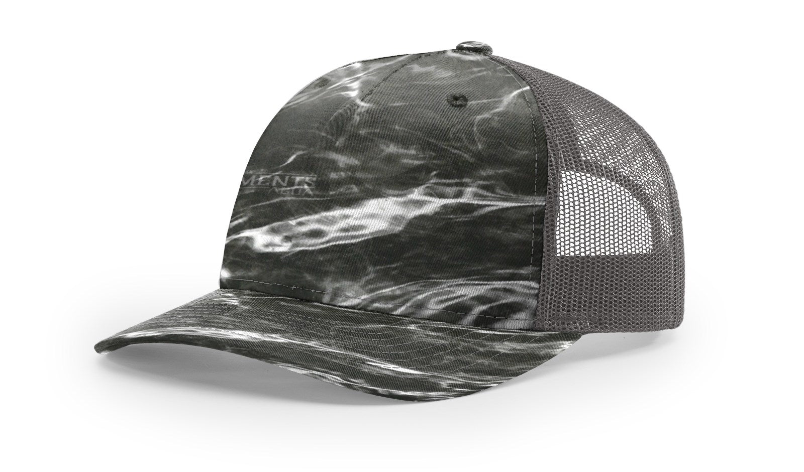 Mossy Oak Elements Blacktip/Ch Printed Five Panel Trucker