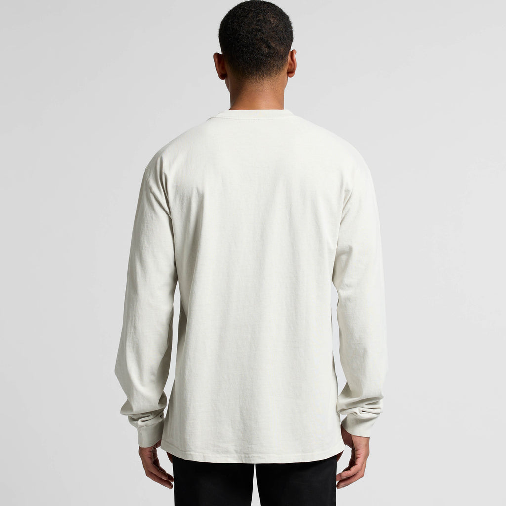 Rear View of  Heavy Faded L/S Tee | 5083  grouped