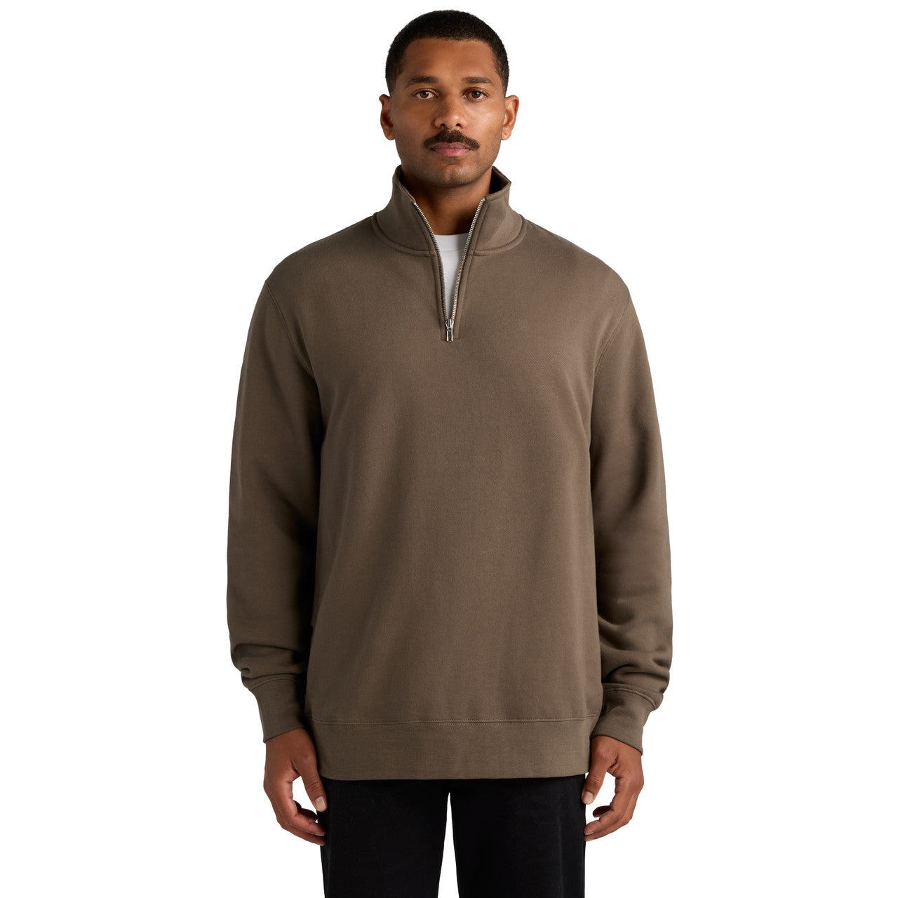 Front View of  Stencil Half Zip Crew | 5125  grouped