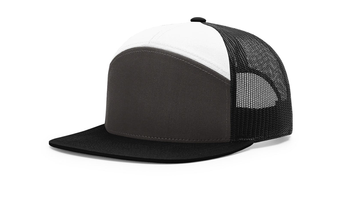 Charcoal/Black/White 7 Panel Mesh Back