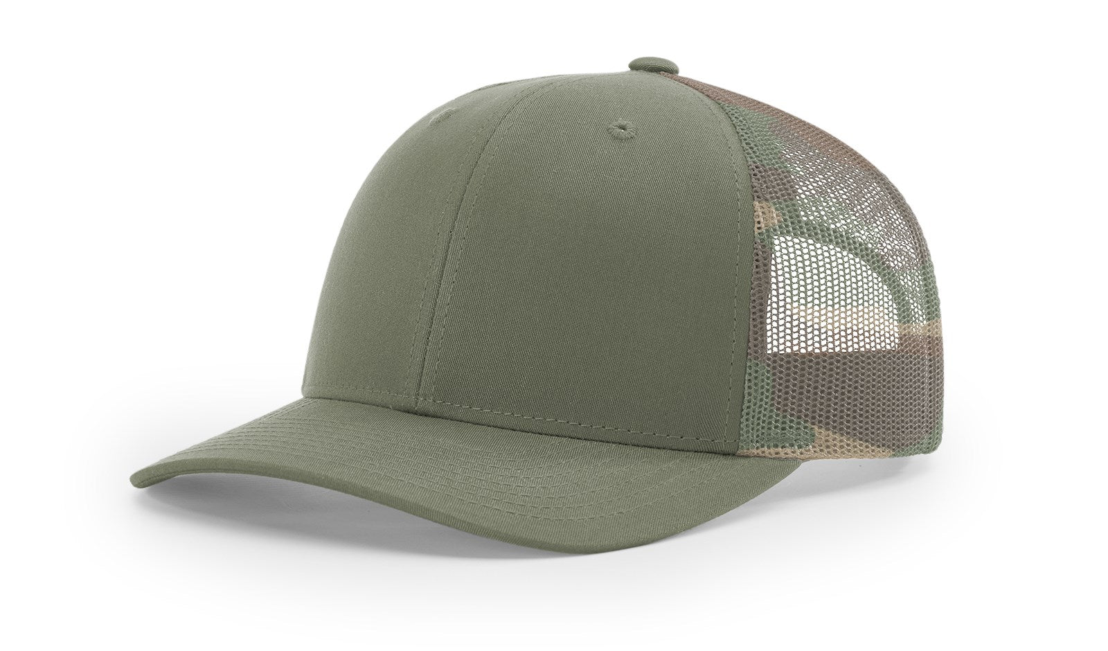 Loden/Green Camo Printed Mesh Trucker