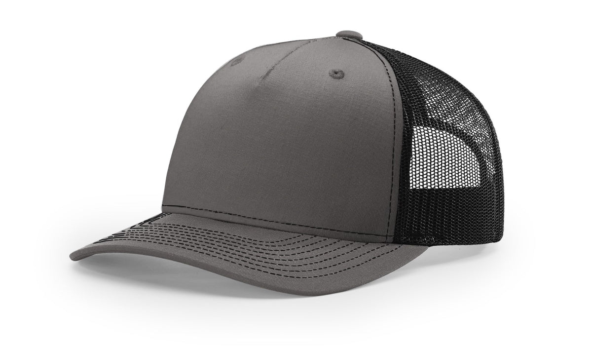 Charcoal/Black Five Panel Trucker