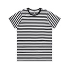 BLACK/WHITE Wo's Maple Stripe Tee | 4037