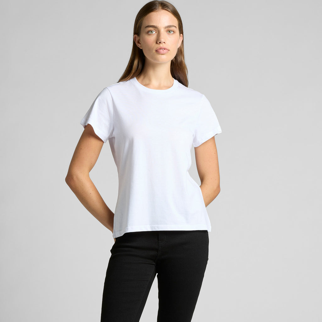 Rear View of  Wo's Basic Tee | 4051  grouped