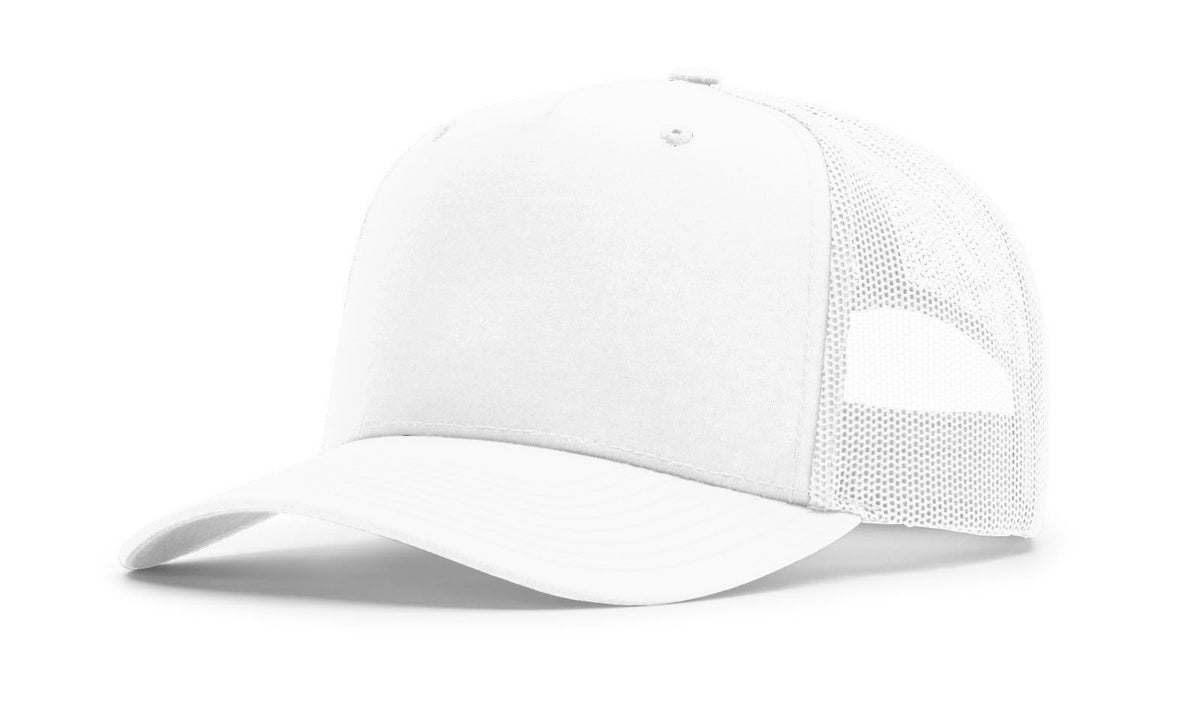 White Five Panel Champ Trucker