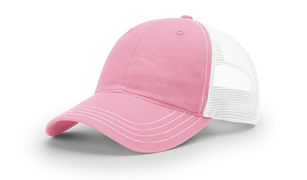Pink/White Garment Washed Trucker
