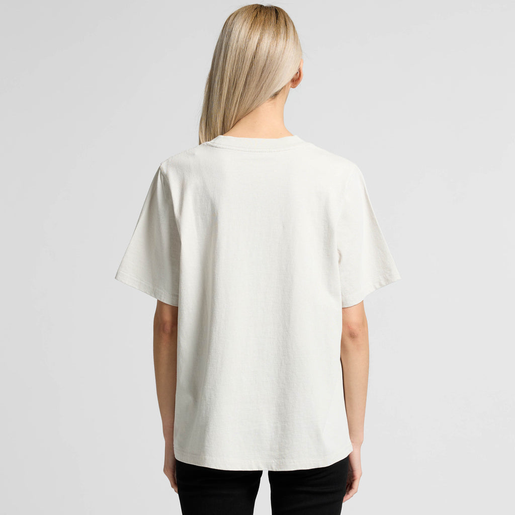 Rear View of  Wo's Heavy Faded Tee | 4082  grouped