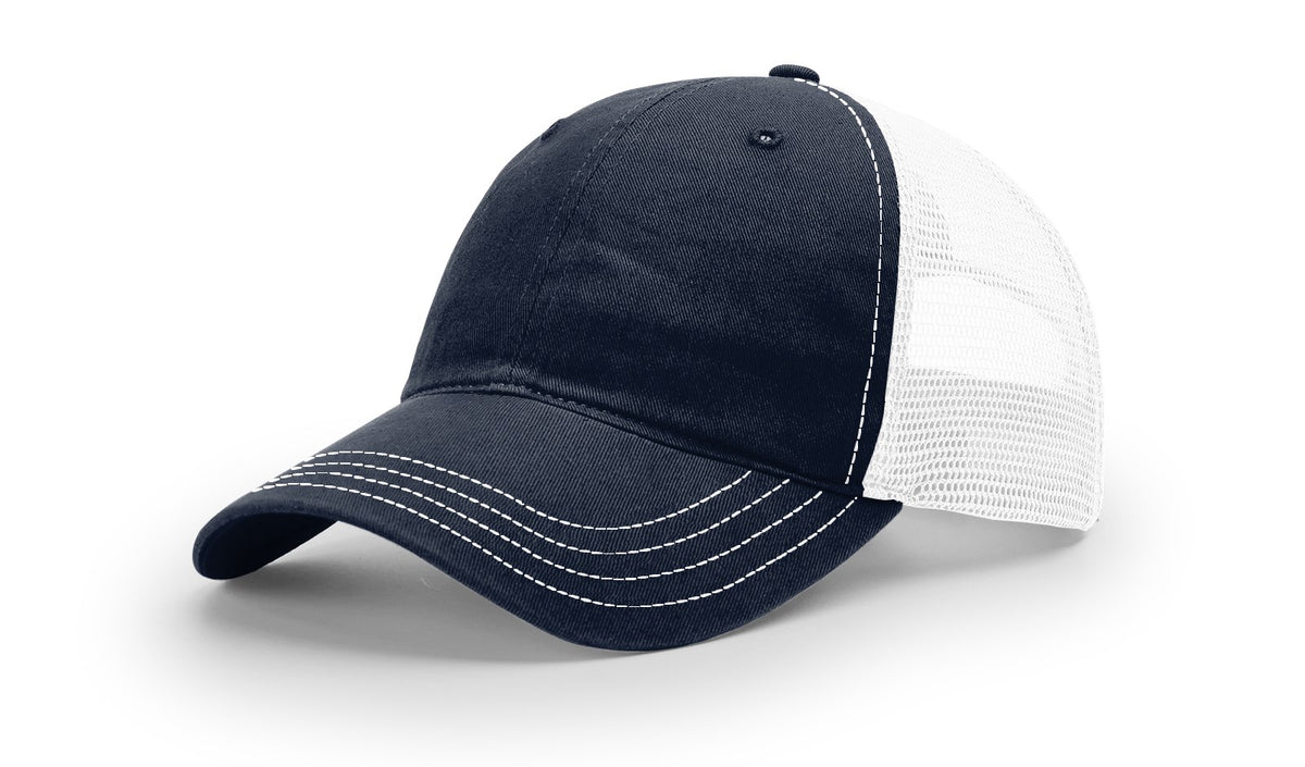Navy/White Garment Washed Trucker