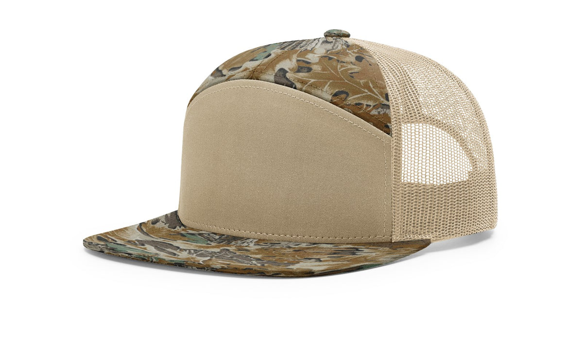 Realtree Advantage/Dk Khaki Printed 7 Panel Mesh Back
