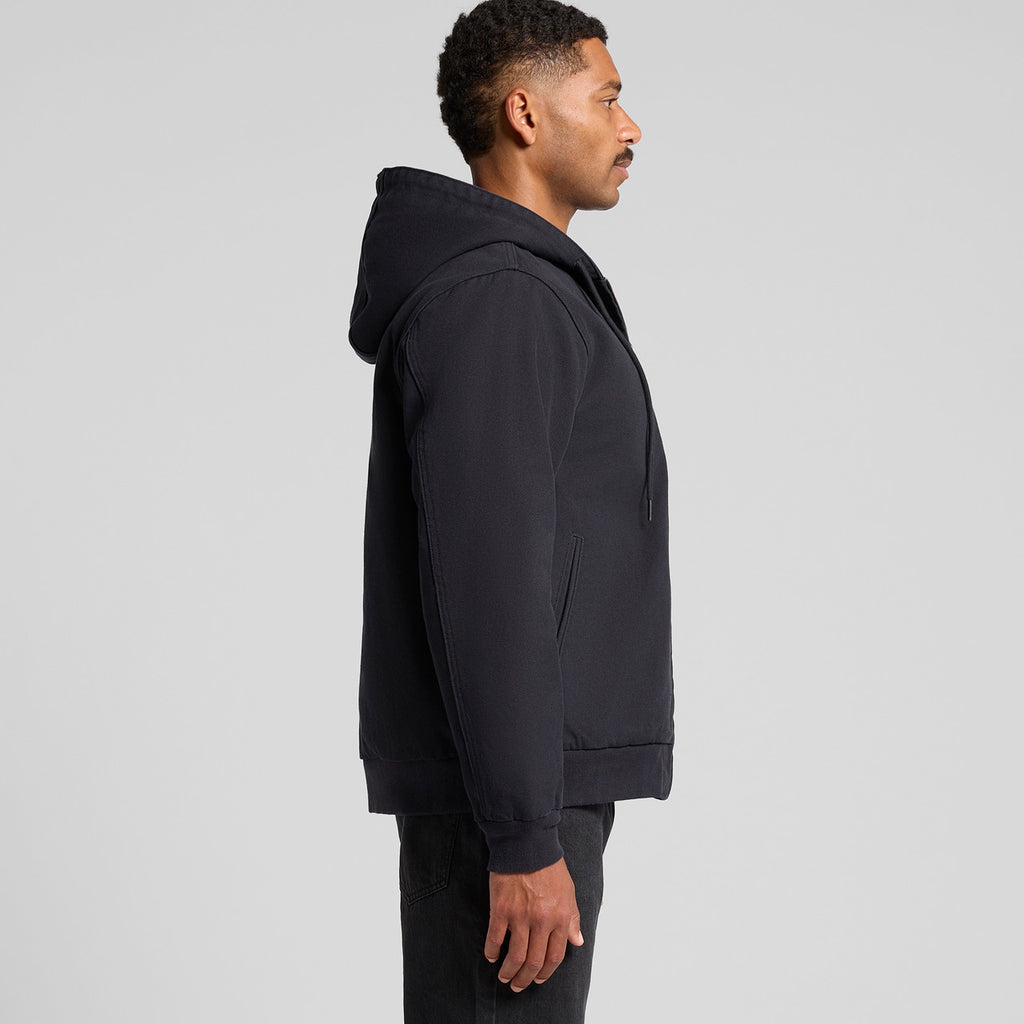 Left View of  Canvas Bomber Hood Jacket | 5532  grouped