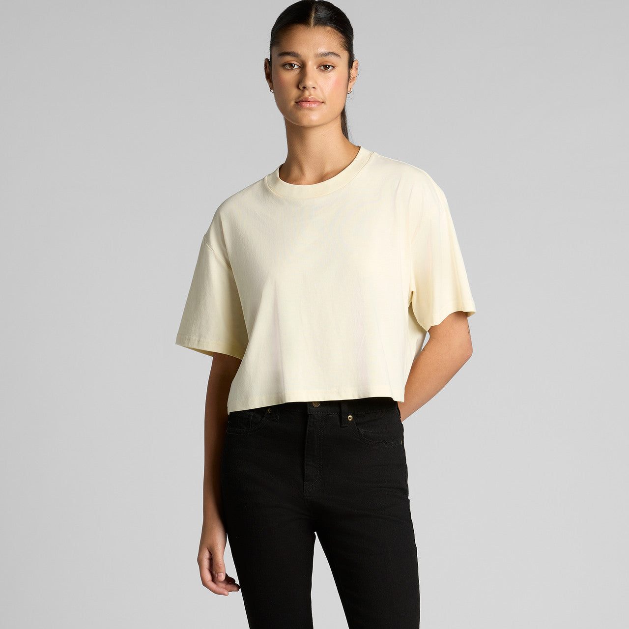 Rear View of  Wo's Martina Crop Tee | 4093  grouped