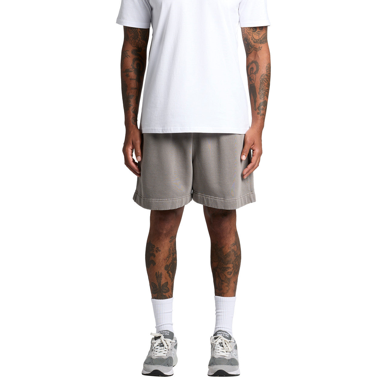 Front View of  Relax Faded Track Shorts 18" | 5939  grouped
