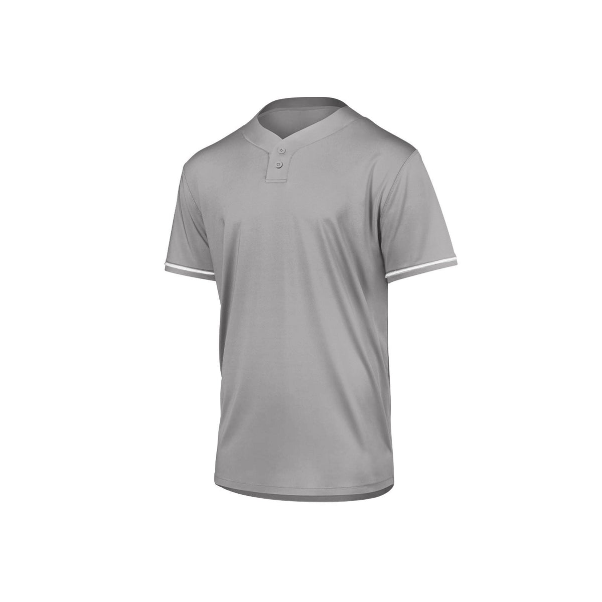 Grey/White Youth Stock Select Baseball 2-Button Jersey