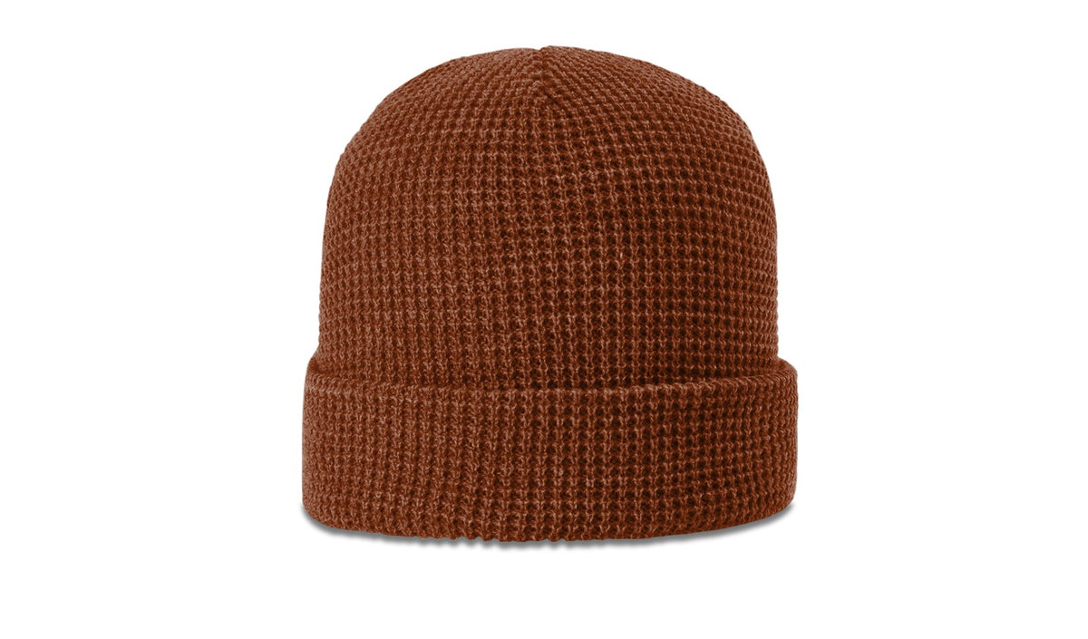 Cinnamon Mocha Waffle Knit Beanie with Cuff
