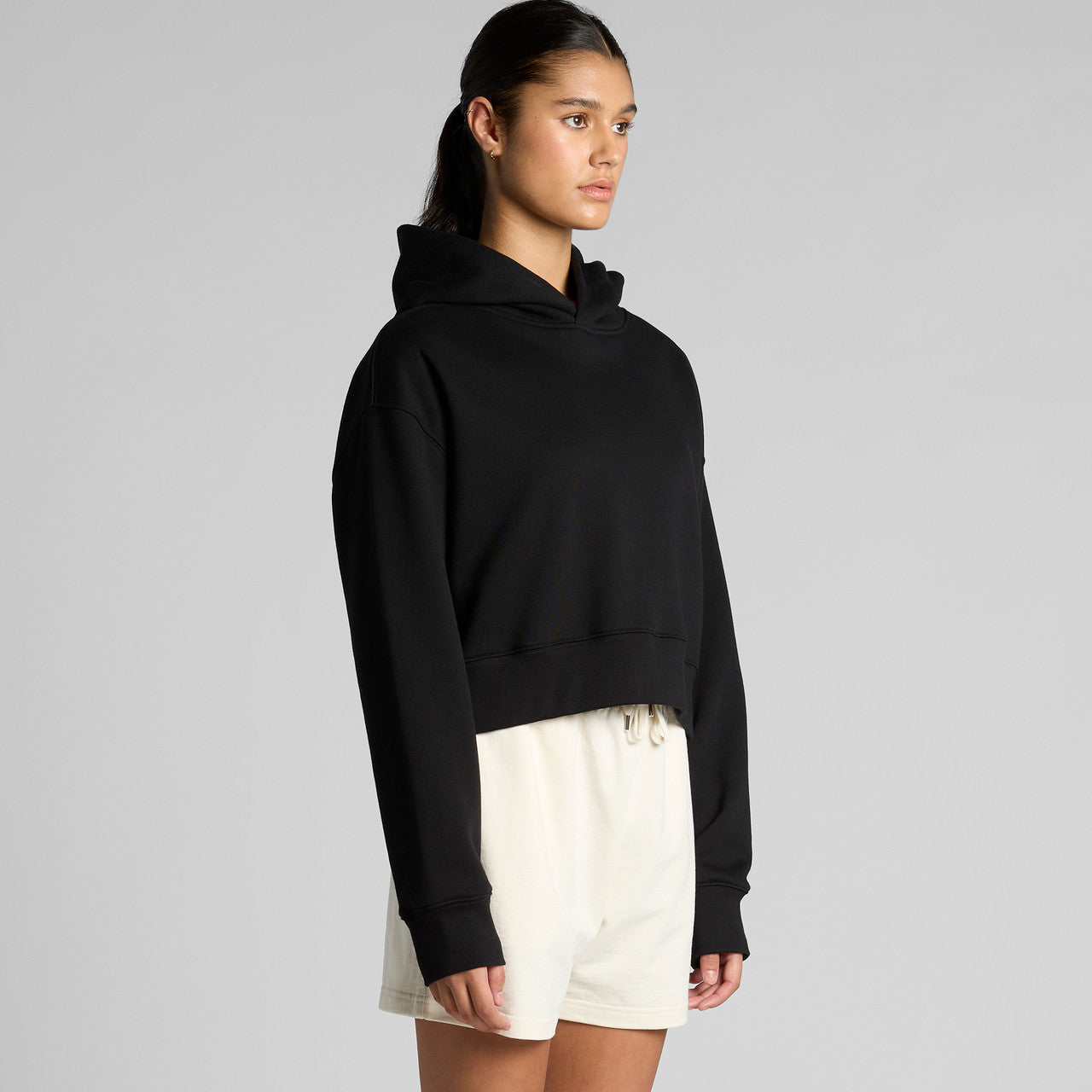 Right View of  Wo's Relax Crop Hood | 4168  grouped