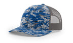 Royal Digital Camo/Charcoal Printed Trucker