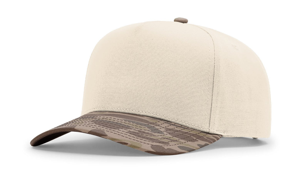 Cream/Bark Duck Camo Full Fabric Five Panel Champ