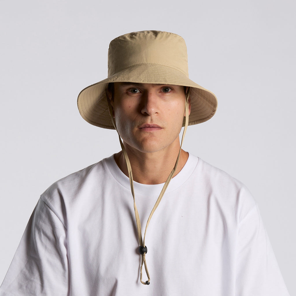Right View of  Nylon Wide Brim Bucket Hat | 1174  grouped