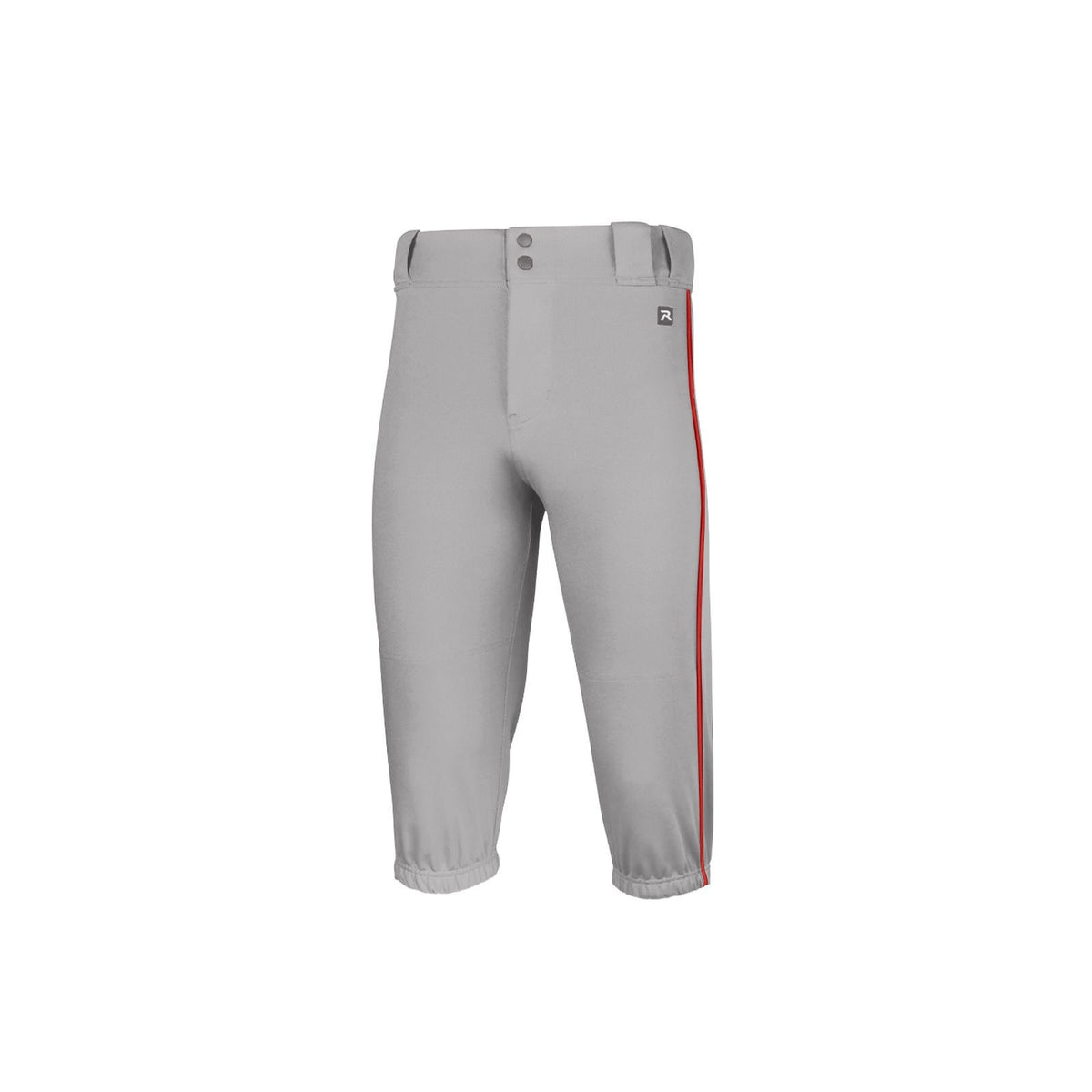Grey/Red Stock PTS Baseball Piped Knicker Pant