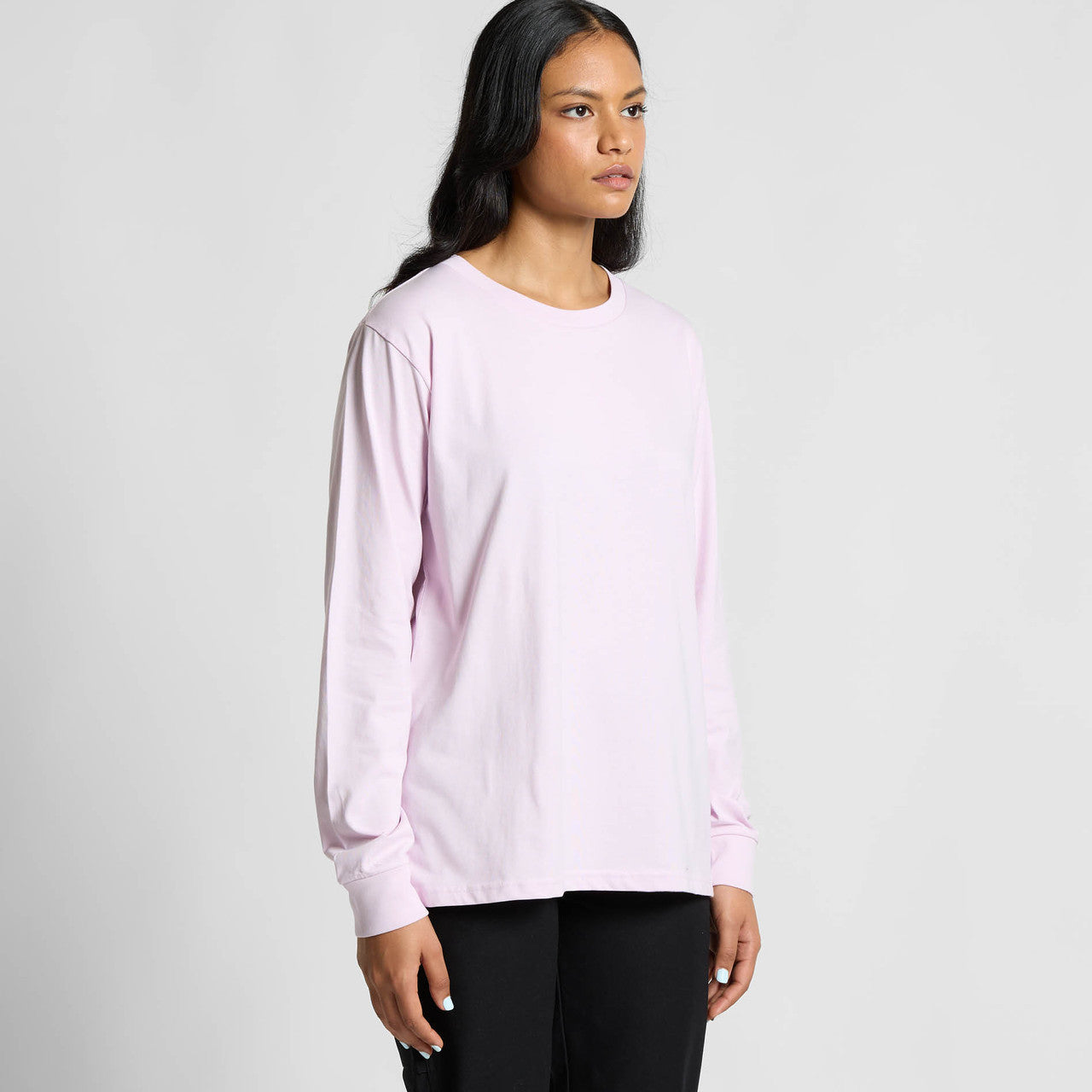 Right View of  Wo's Classic L/S Tee | 4073  grouped