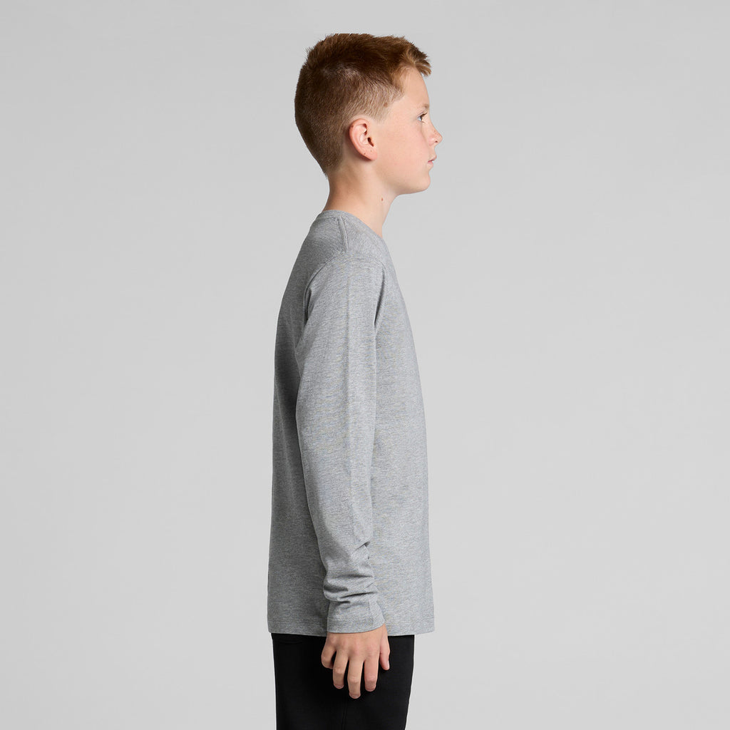 Left View of  Youth Staple L/S Tee | 3008  grouped